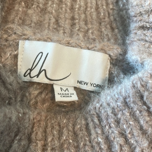 dh New York Zigzag Chunky Knit Sweater baby alpaca blend relaxed fit medium - Picture 7 of 8